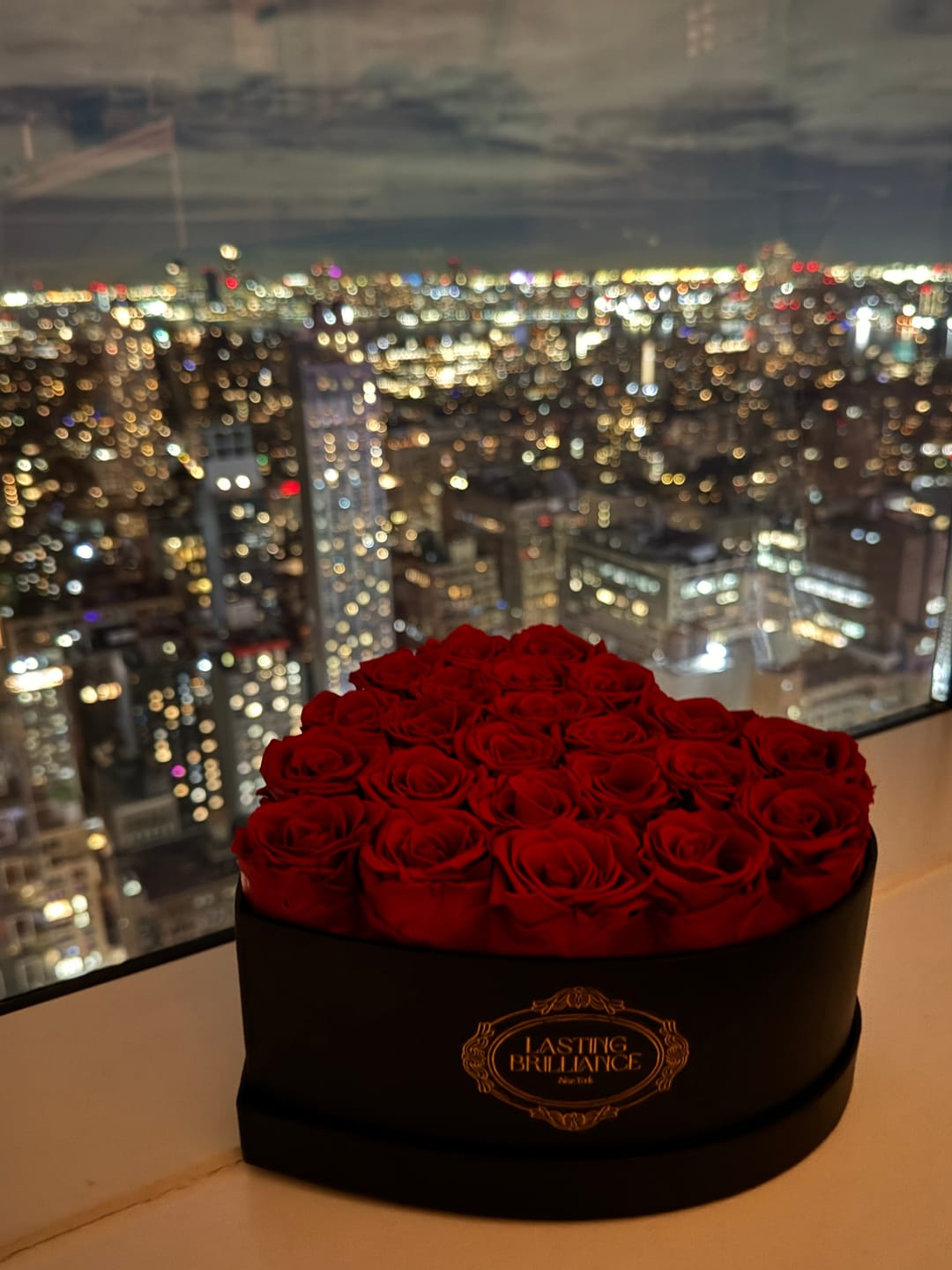 Customer photo review of Signature Affection 2-Dozen Roses In Black Heart Box