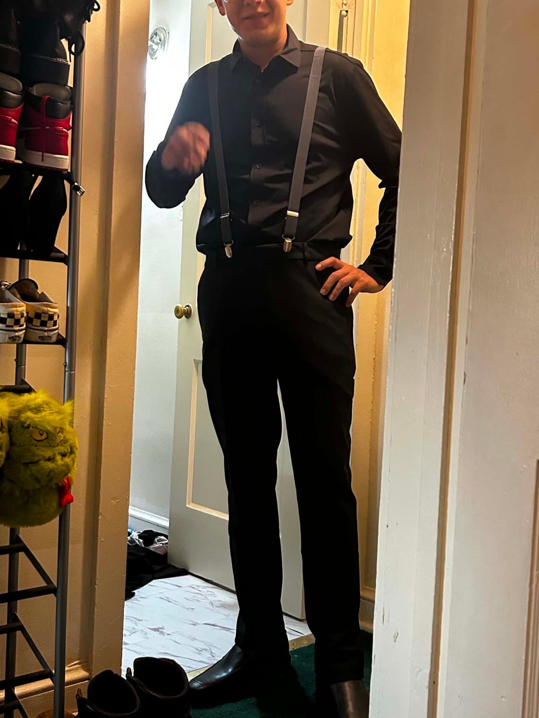 Customer photo review of Dark Gray Suspenders