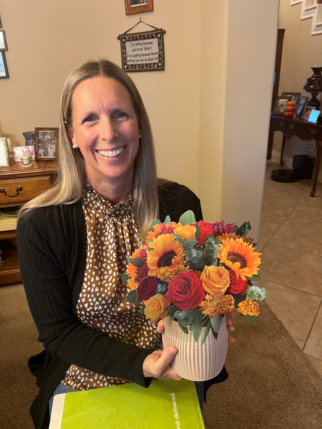 Customer photo review of Golden Harvest Pop-Up Bouquet