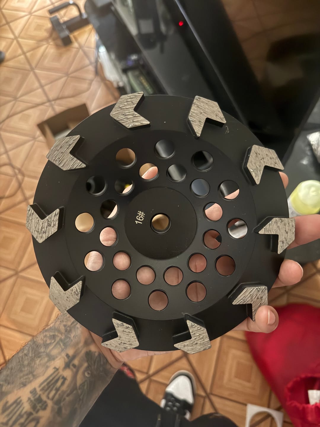 Customer photo review of Segmented Cup Wheel - Arrow
