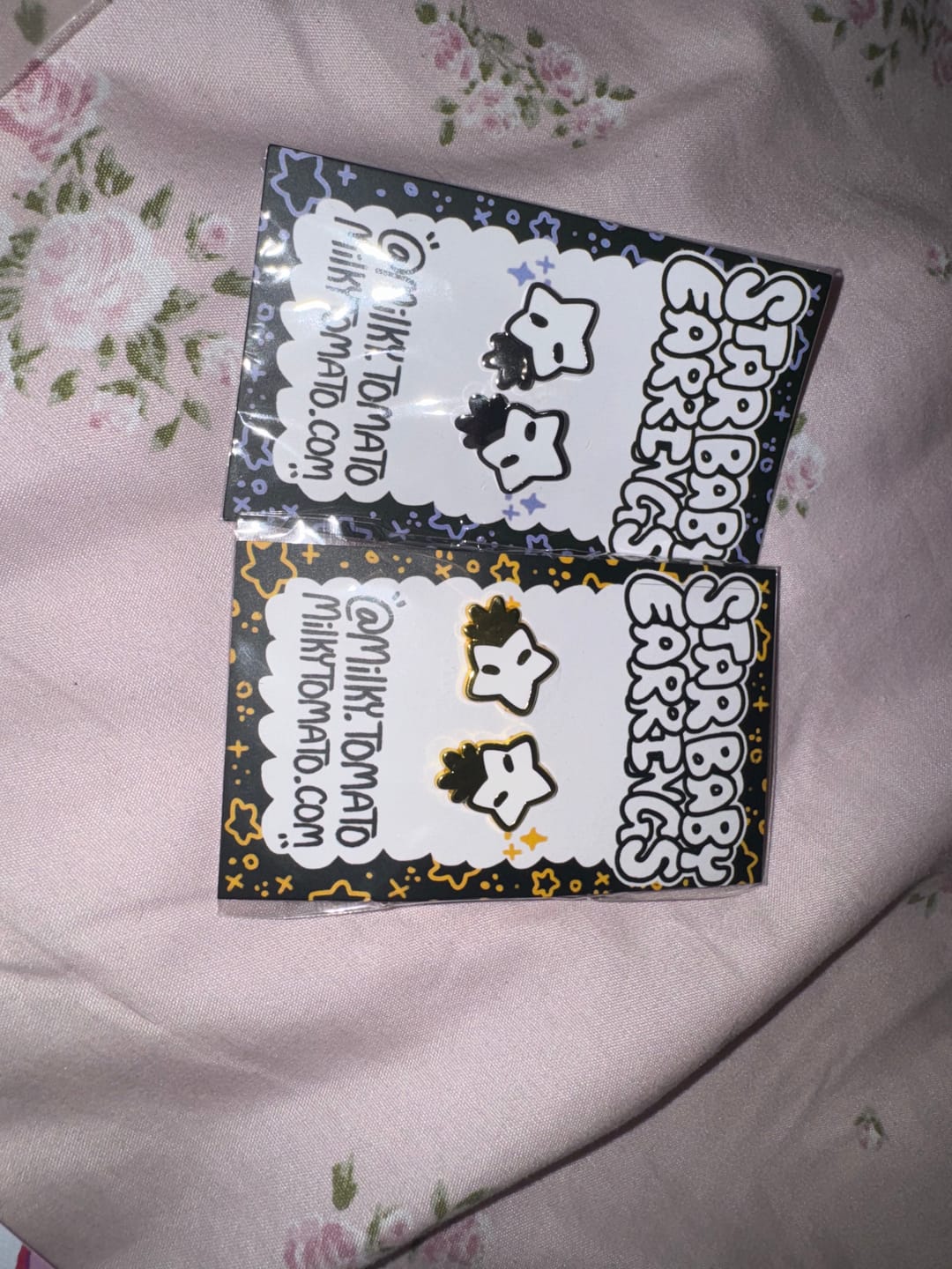 Customer photo review of Star Baby Earrings