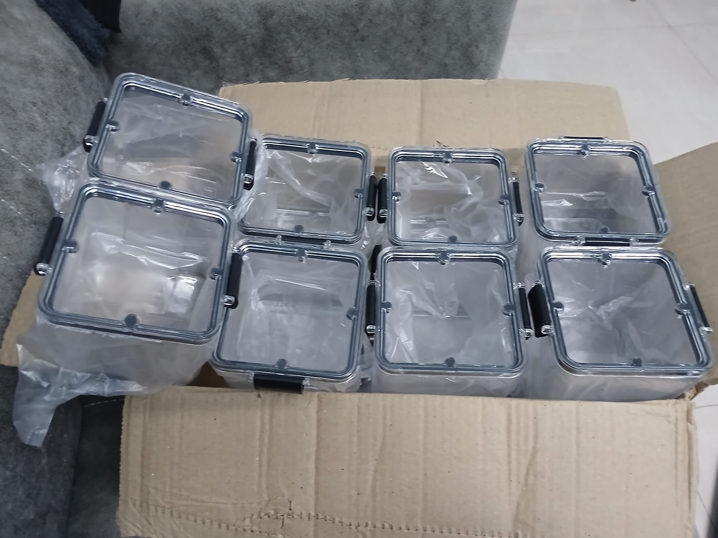 Customer photo review of AIRTIGHT TRANSPARENT FOOD STORAGE CONTAINERS