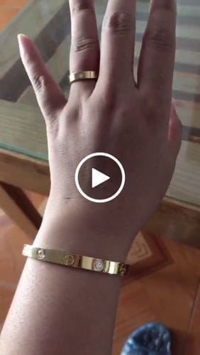 Customer photo review of LOVE BRACELET 6.1MM 4 DIAMONDS