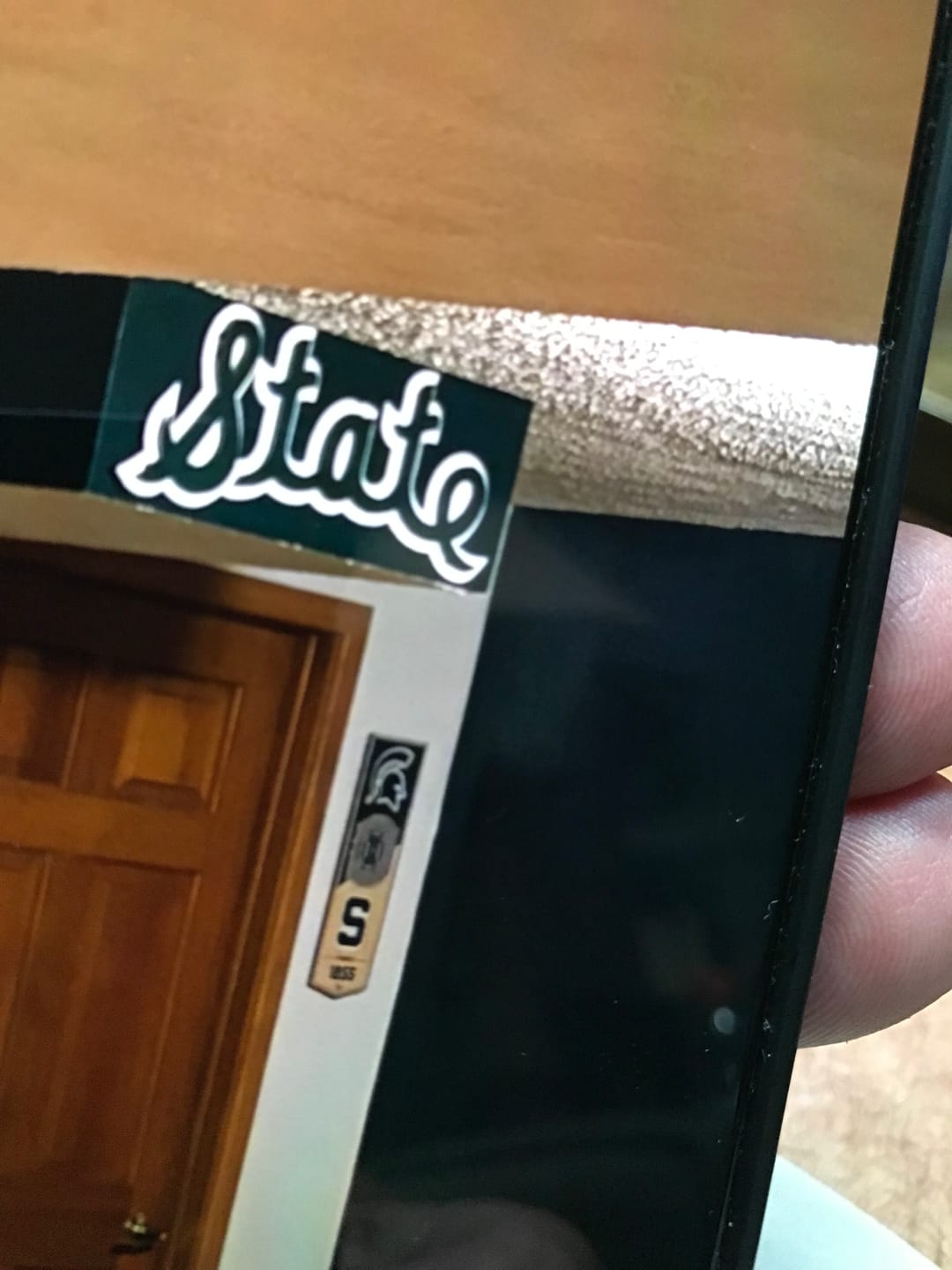 Customer photo review of Michigan State Spartans VAULT cursive "STATE" 3D Metal Wall Art