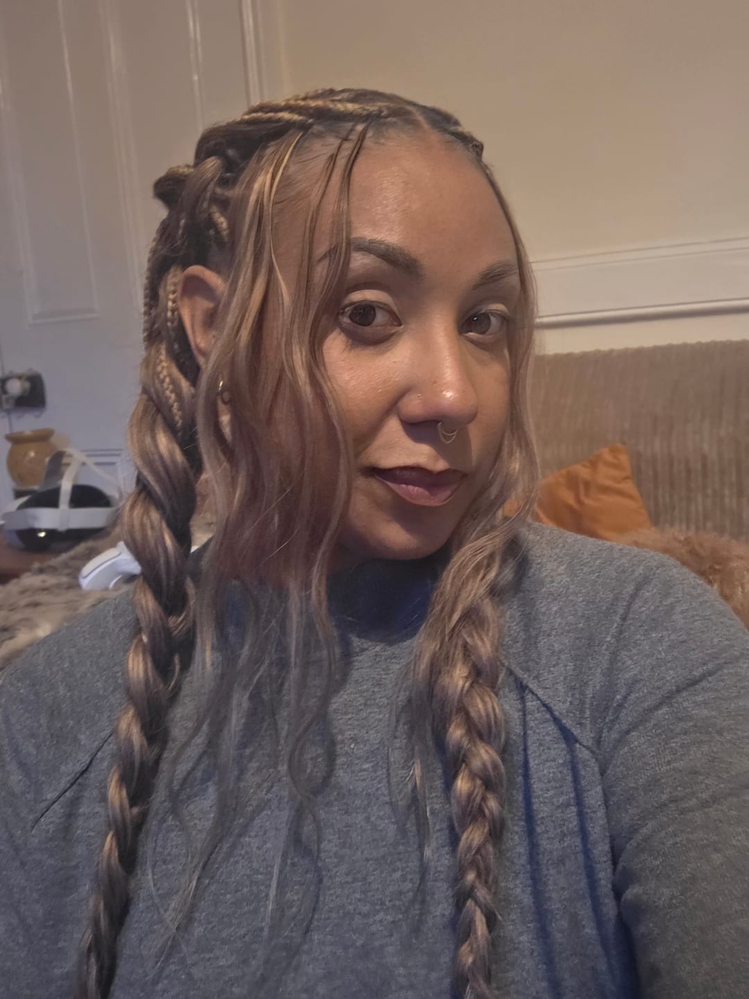 Customer photo review of #4/27/30 Mix Color Blend Body Wave Human Crochet Hair