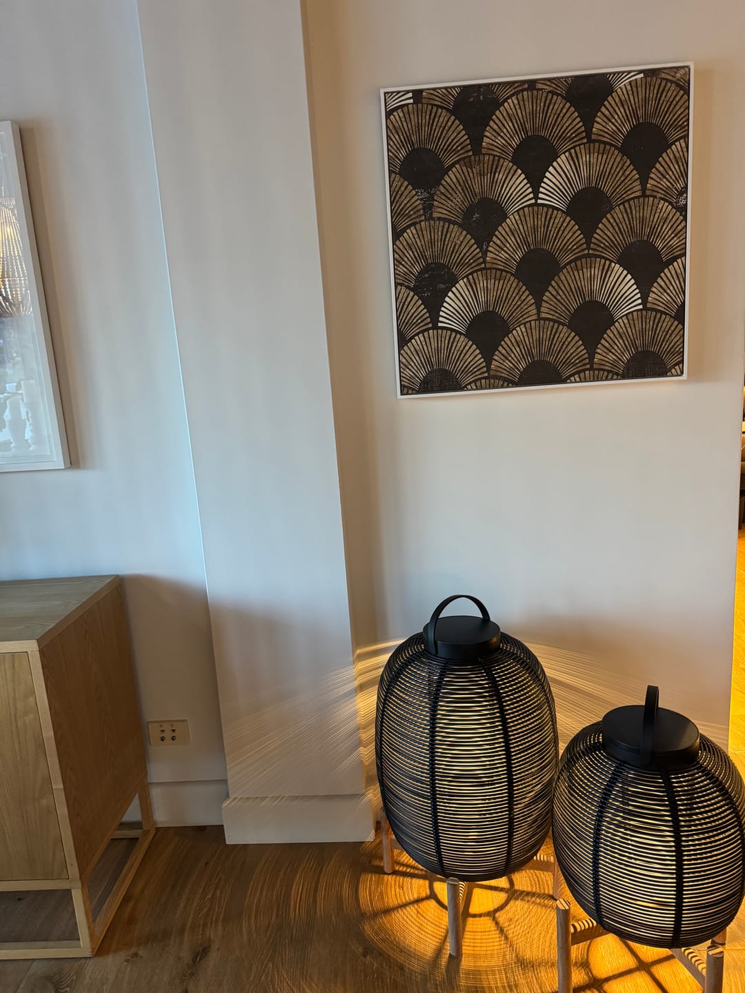 Customer photo review of Golden Art Deco II | Framed Canvas Wall Art