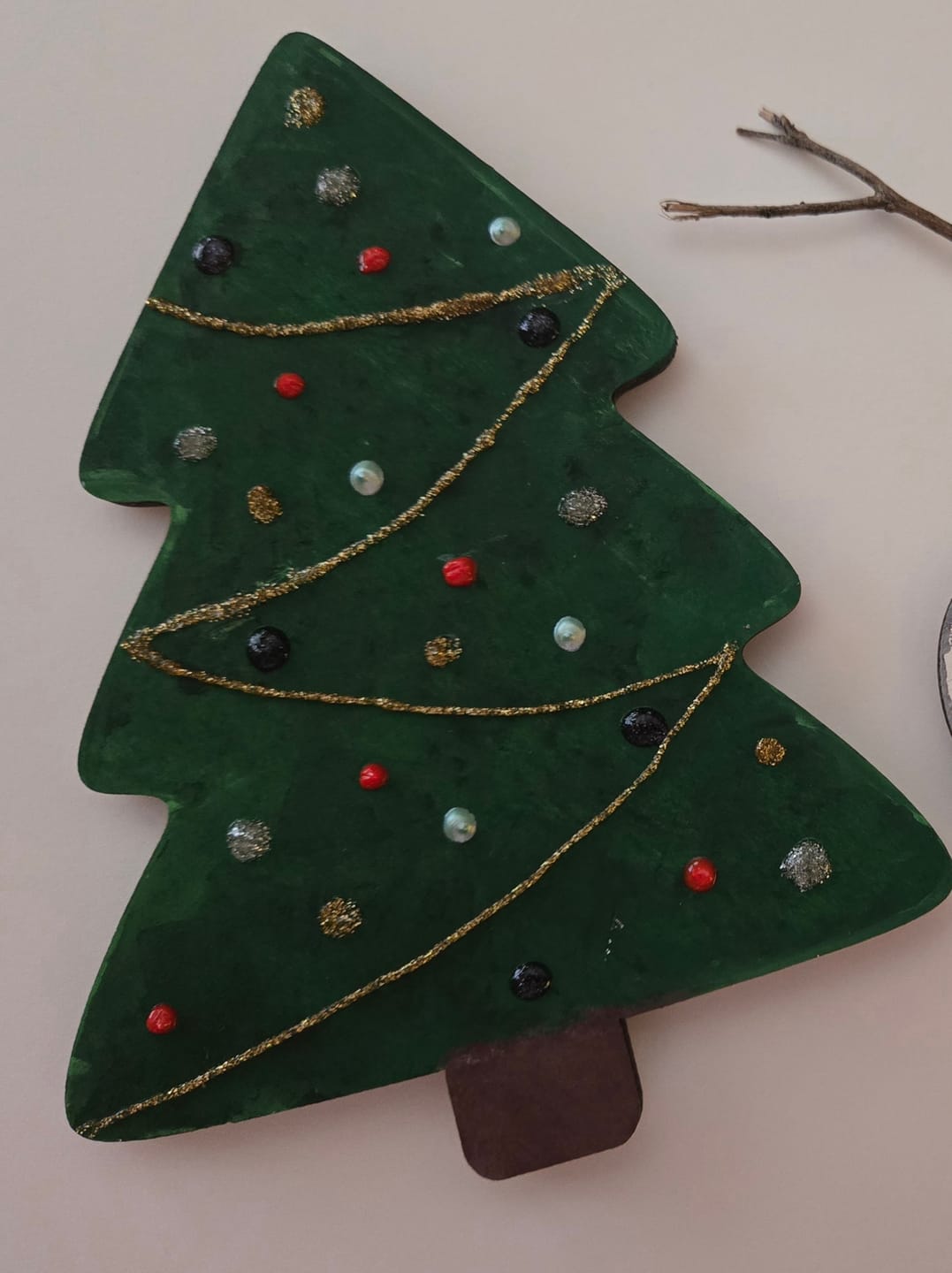 Customer photo review of Unfinished Wood Simple Christmas Tree Shape - Craft - up to 46" DIY