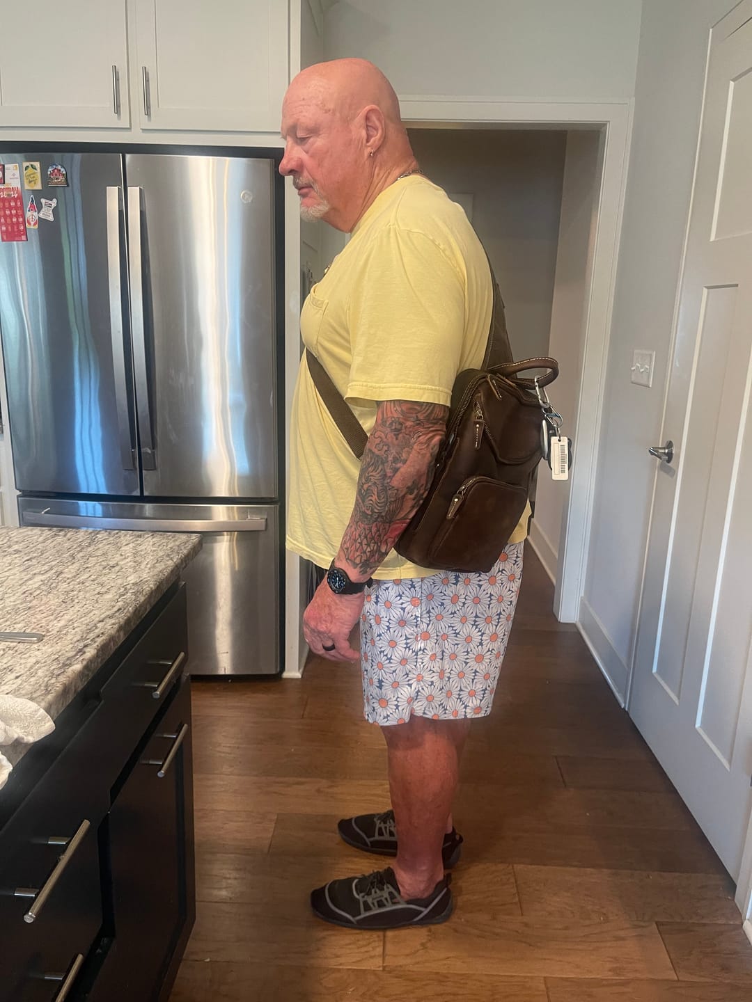 Customer photo review of Buffalo Crazy Horse Leather Sling Bag