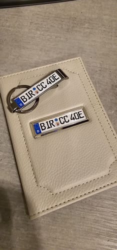 Customer photo review of Kennzeichen Schlüsselanhänger Mini Nummernschild Metall