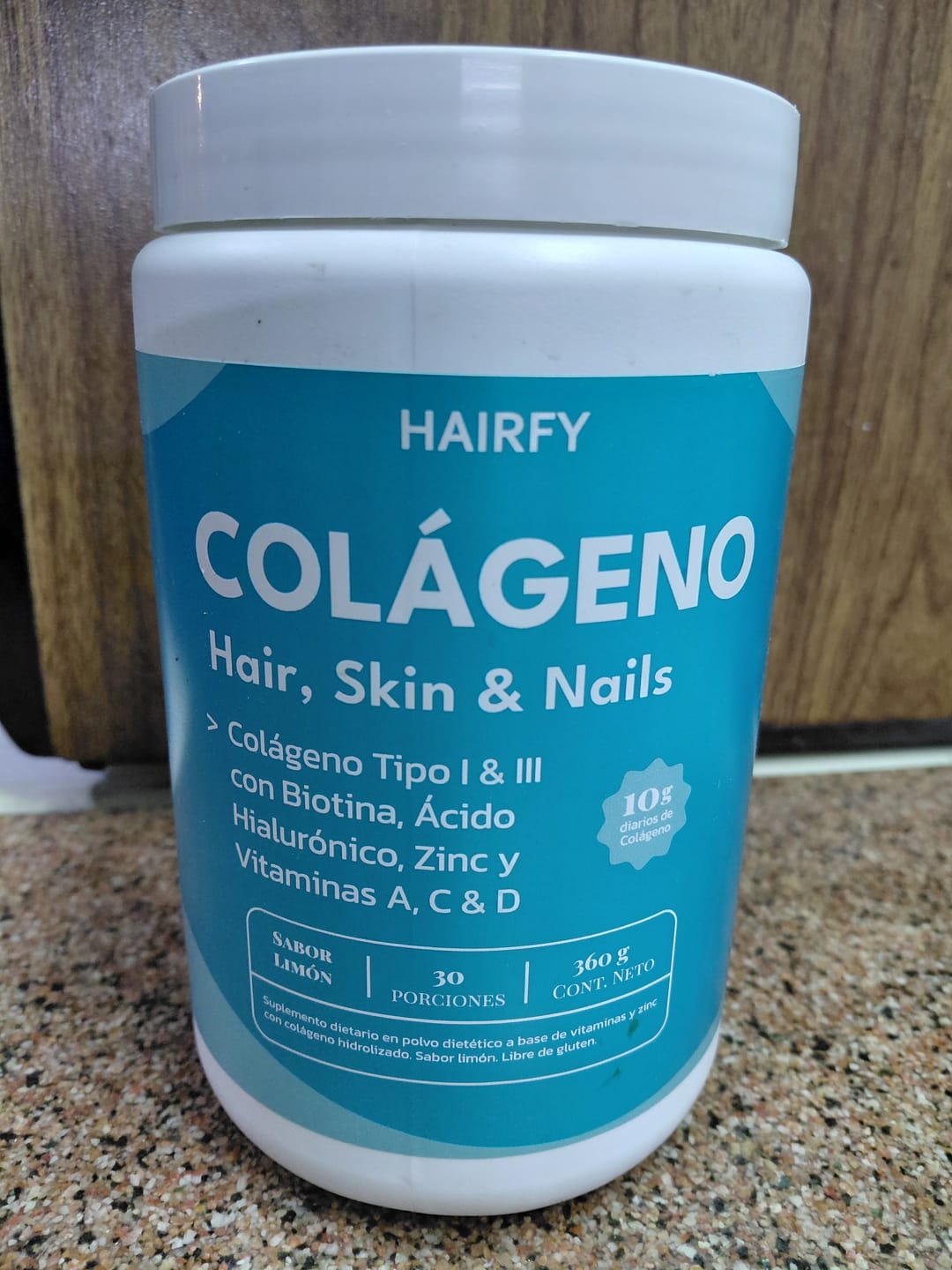 Customer photo review of Colágeno Hair, Skin & Nails