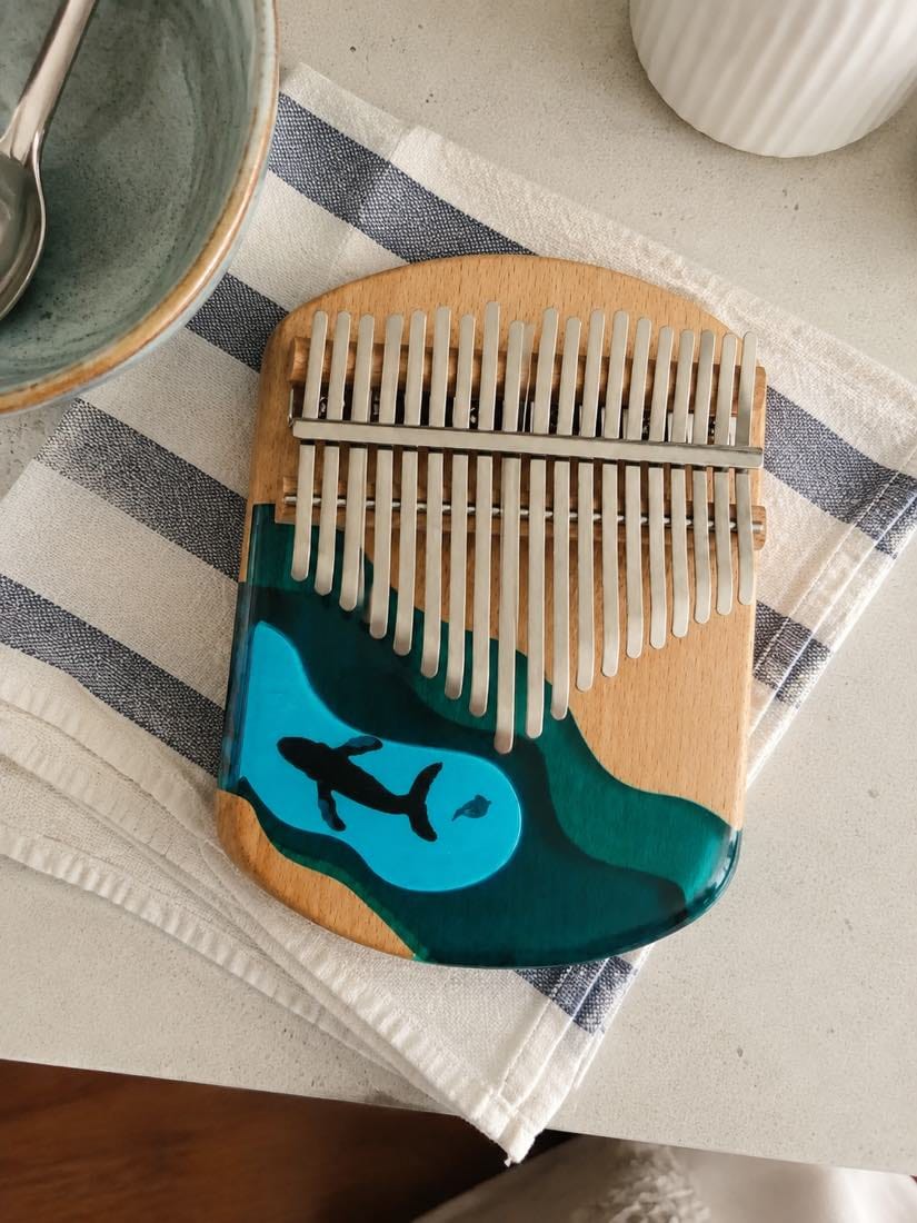 Customer photo review of Kalimba 17 Tasten - Ahornholz, Ozean-Design