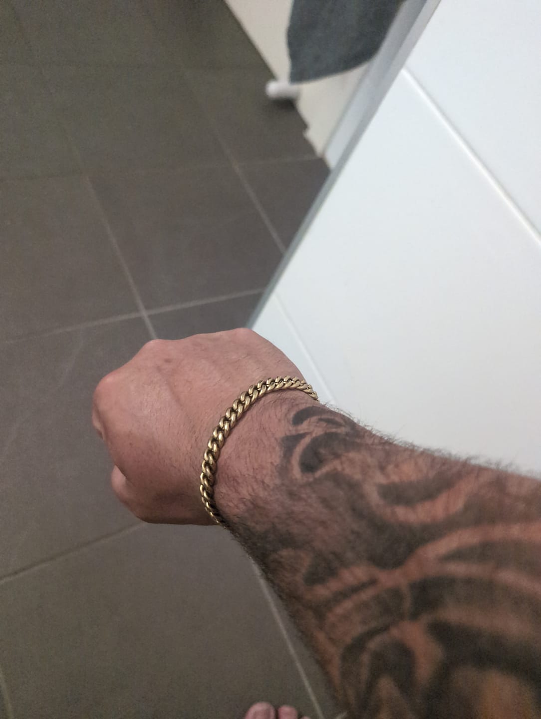 Customer photo review of Cuban Bracelet  (Gold) 8mm