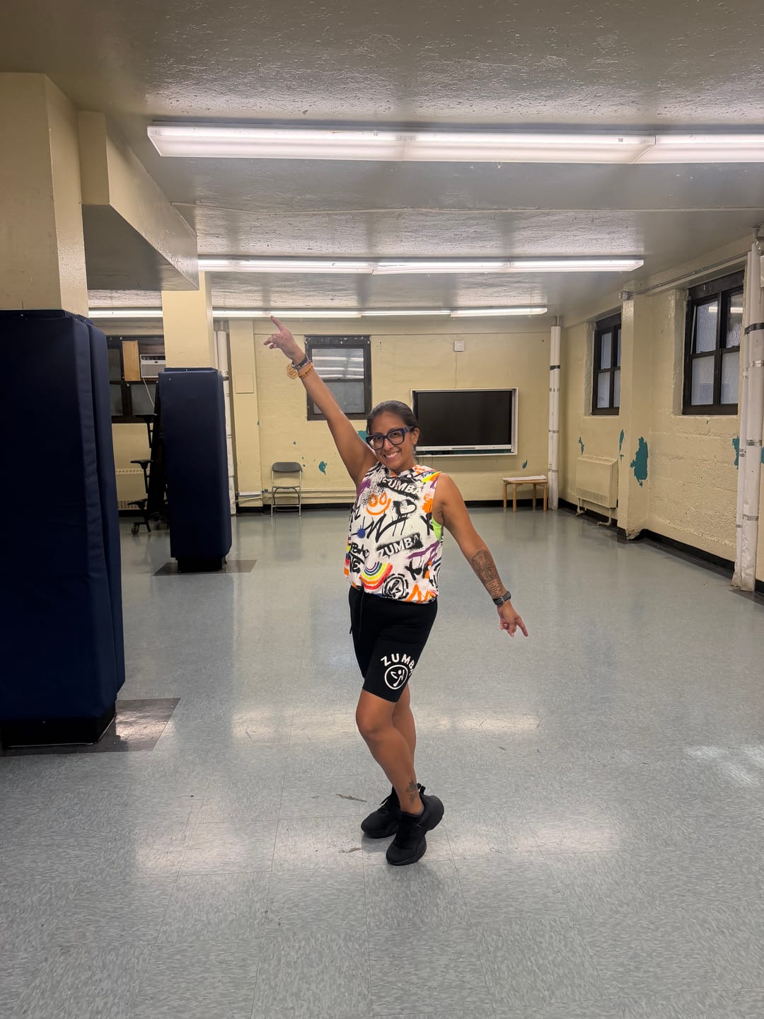 Customer photo review of Zumba Basic High Waisted Biker Shorts