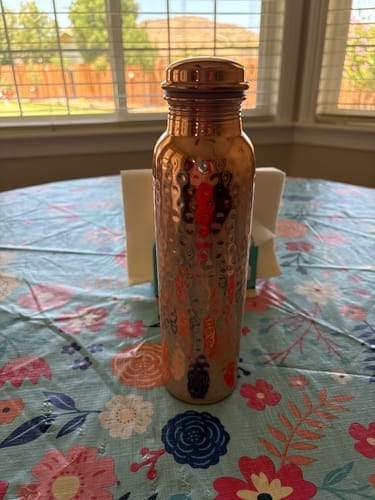 Customer photo review of Kansya®-vottaðar vatnsflöskur úr hreinum kopar – V2, handhamraðar