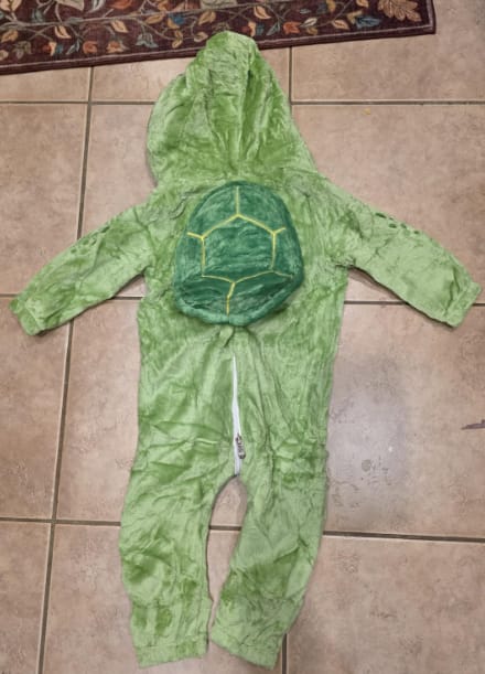 Customer photo review of OLAOLA Baby Green Turtle Jumpsuit Animal Onesie Cozy Flannel Pajamas Plush Toddler Romper Infant Outfits Halloween Suit