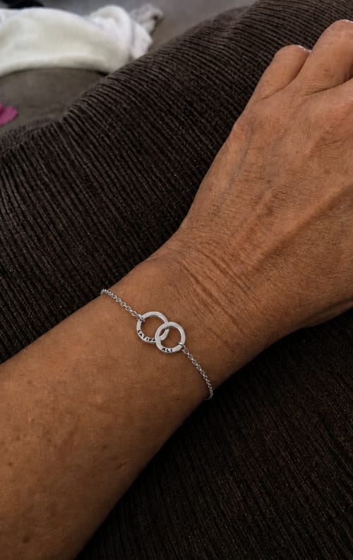 Customer photo review of Custom Ring Name Bracelet