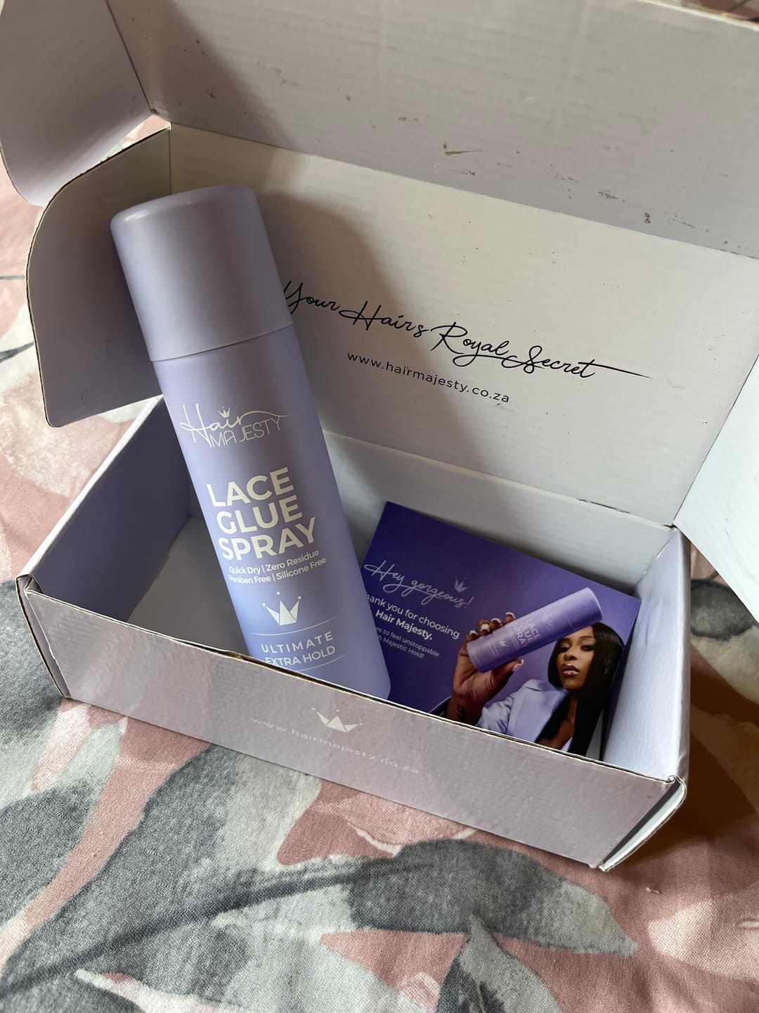 Customer photo review of Majestic Hold Ultimate Extra Hold Lace Glue Spray