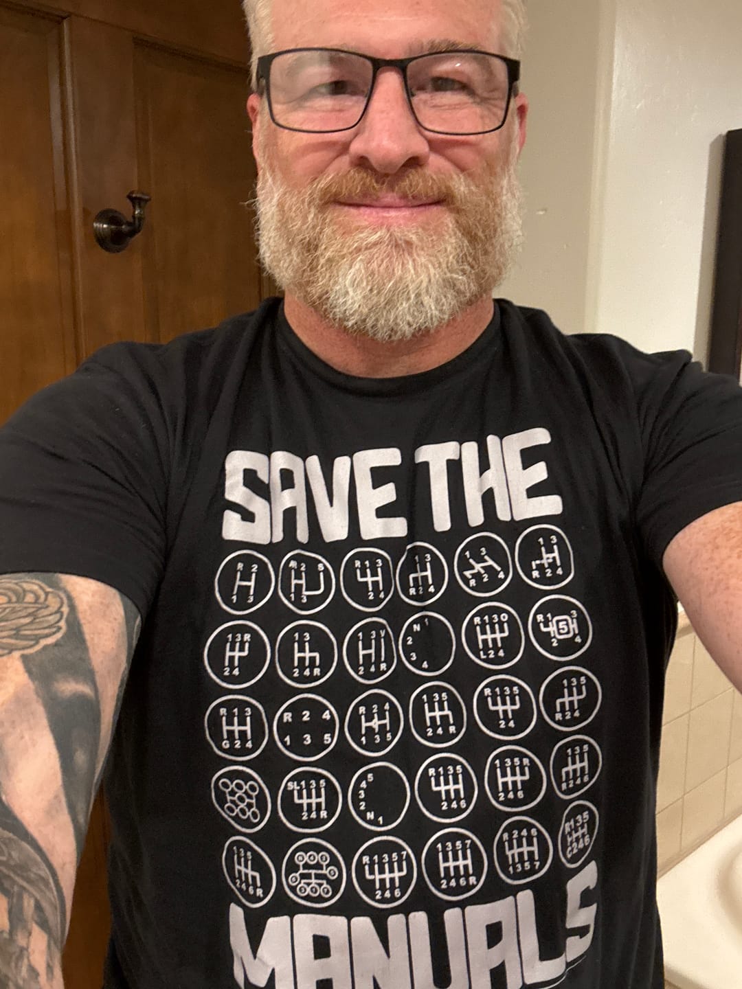 Customer photo review of 80Eighty® Save The Manuals Shirt