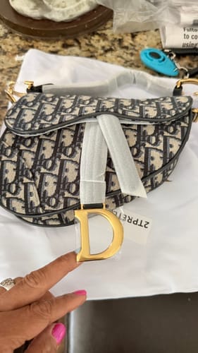 Customer photo review of CD Saddle Bag Strap With Strap 19cm Blue Obique Embroidery