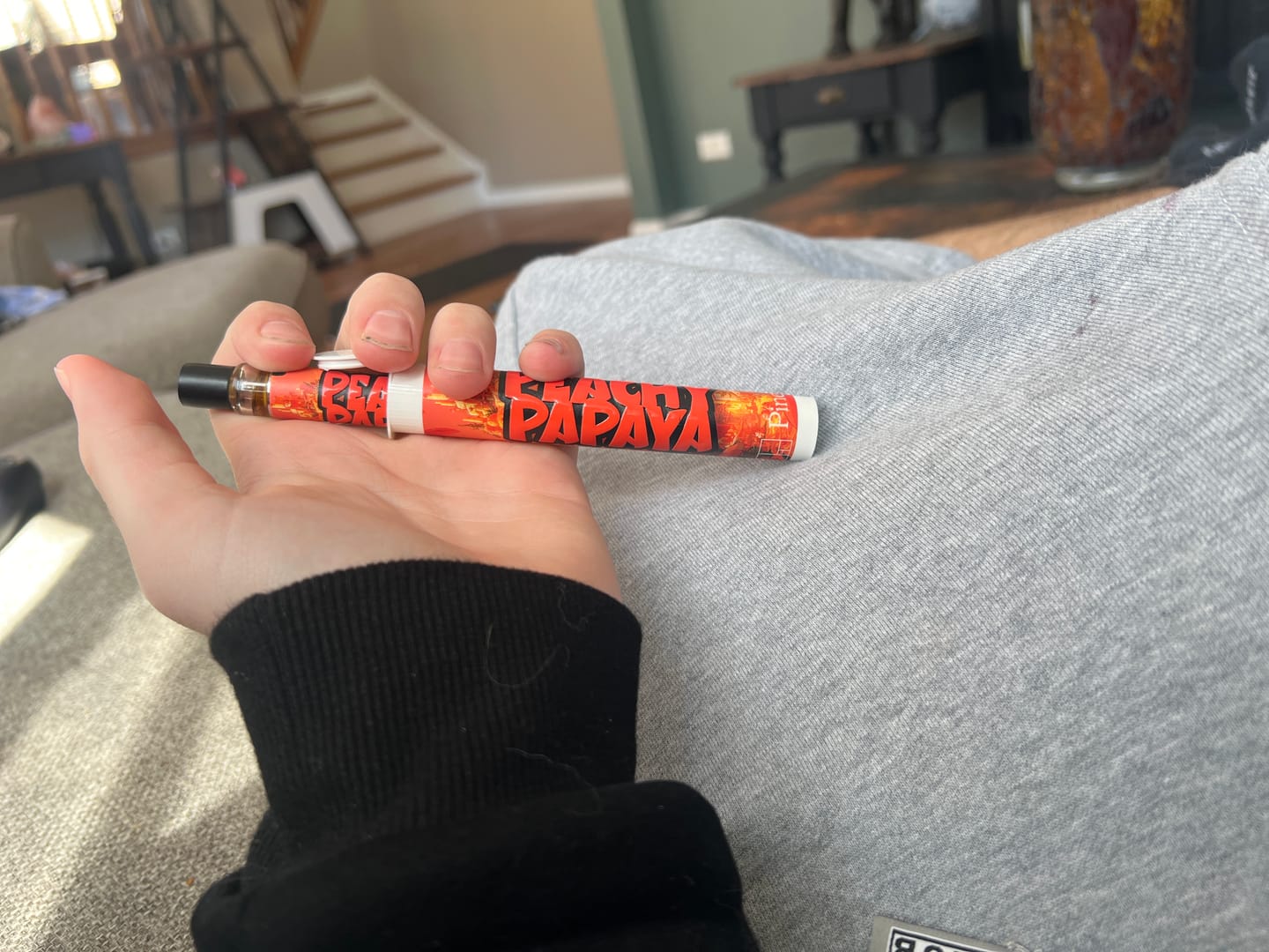 Customer photo review of Peachy Papaya Live Rosin Disposable — 0.5g