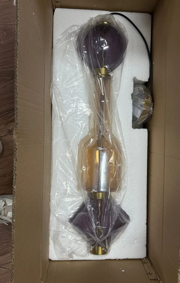 Customer photo review of Italian Gusto Creative Glass LED Pendant Lamp - Modern Designer Chandelier Hanging Light for Kitchen Island, Dining Table & Bedroom