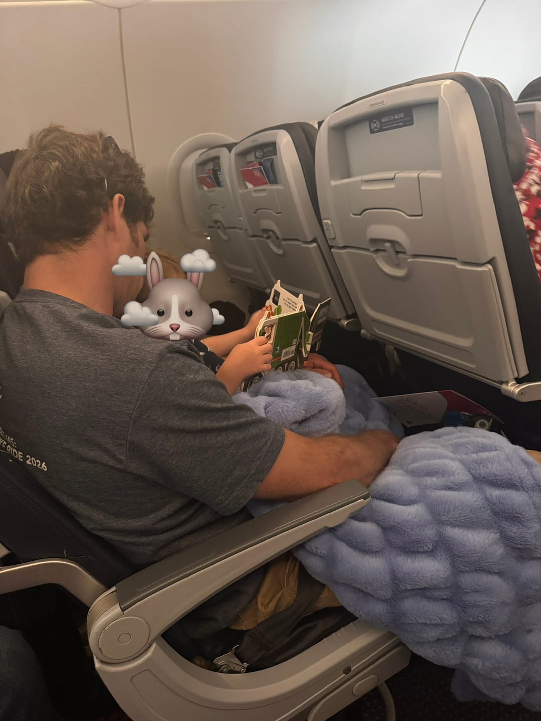 Customer photo review of Hugs Light Caribbean Blue Blanket