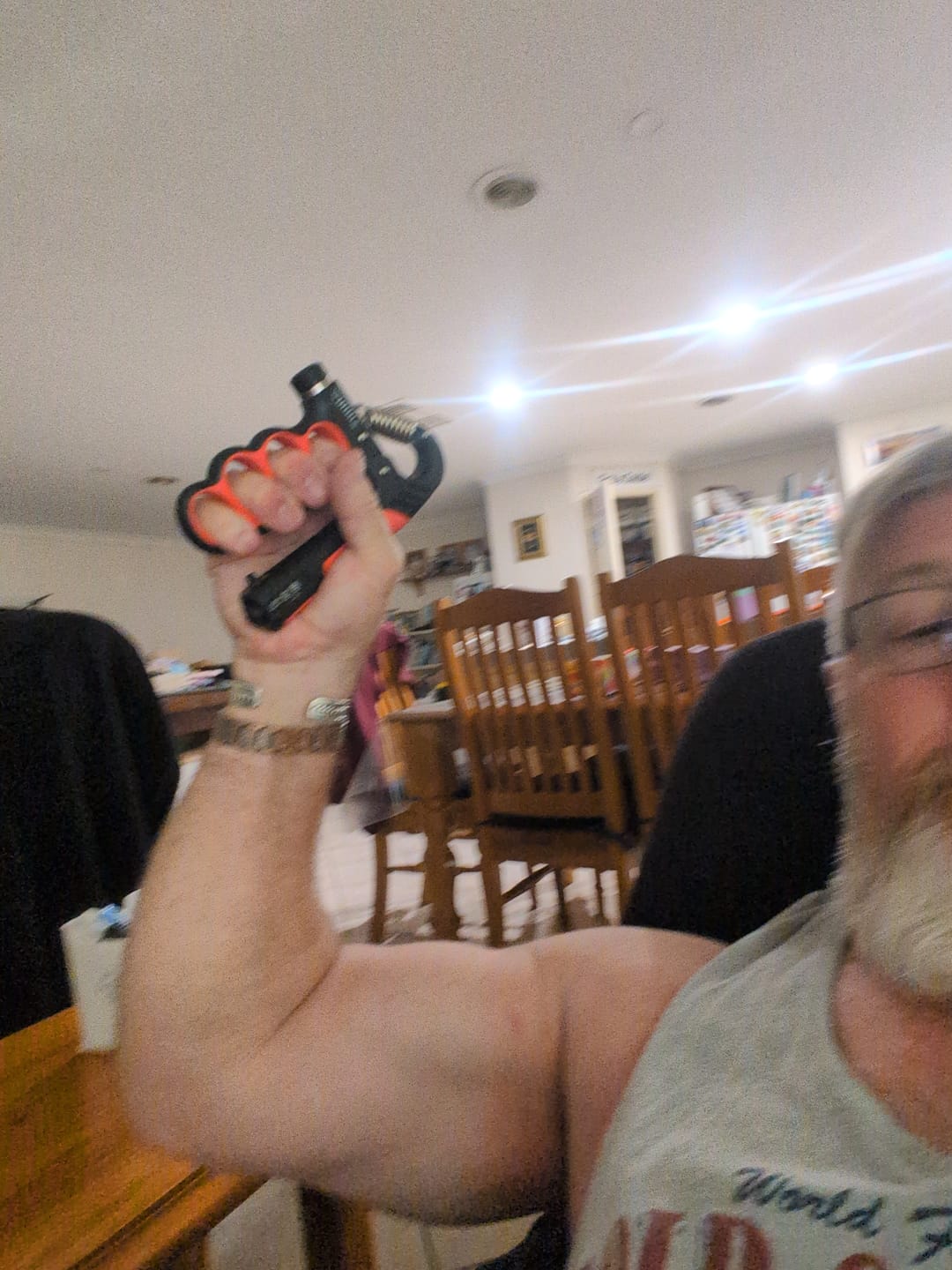 Customer photo review of SteelFlex™ Adjustable Grip Trainer – 11–220 lbs Hand Strength Builder