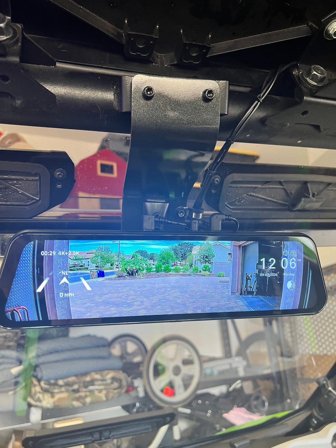 Customer photo review of WOLFBOX G900TriPro Bumper Version 3 Channel Rearview Mirror