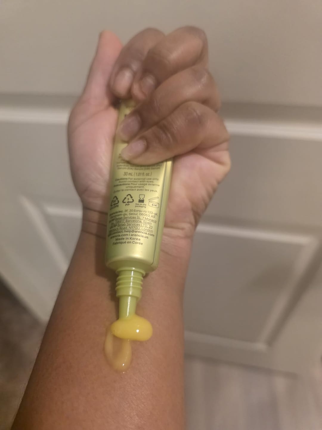 Customer photo review of Arencia Vitamin C Booster Shot