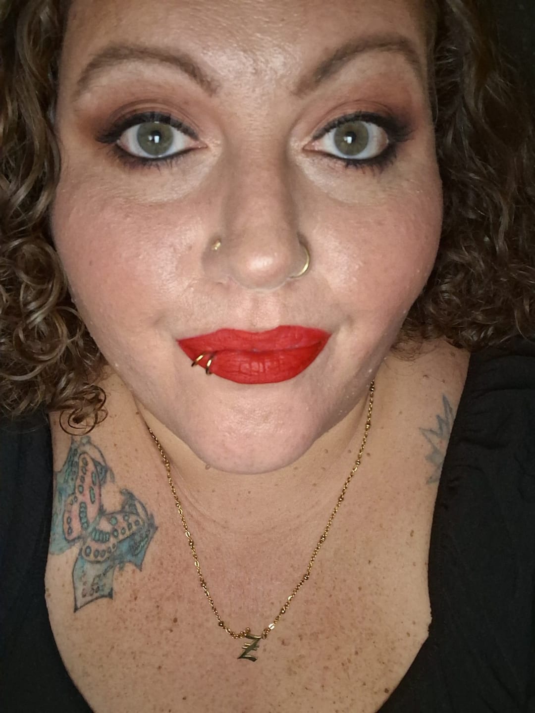 Customer photo review of Evermore Liquid Lipstick: Cuts U Up