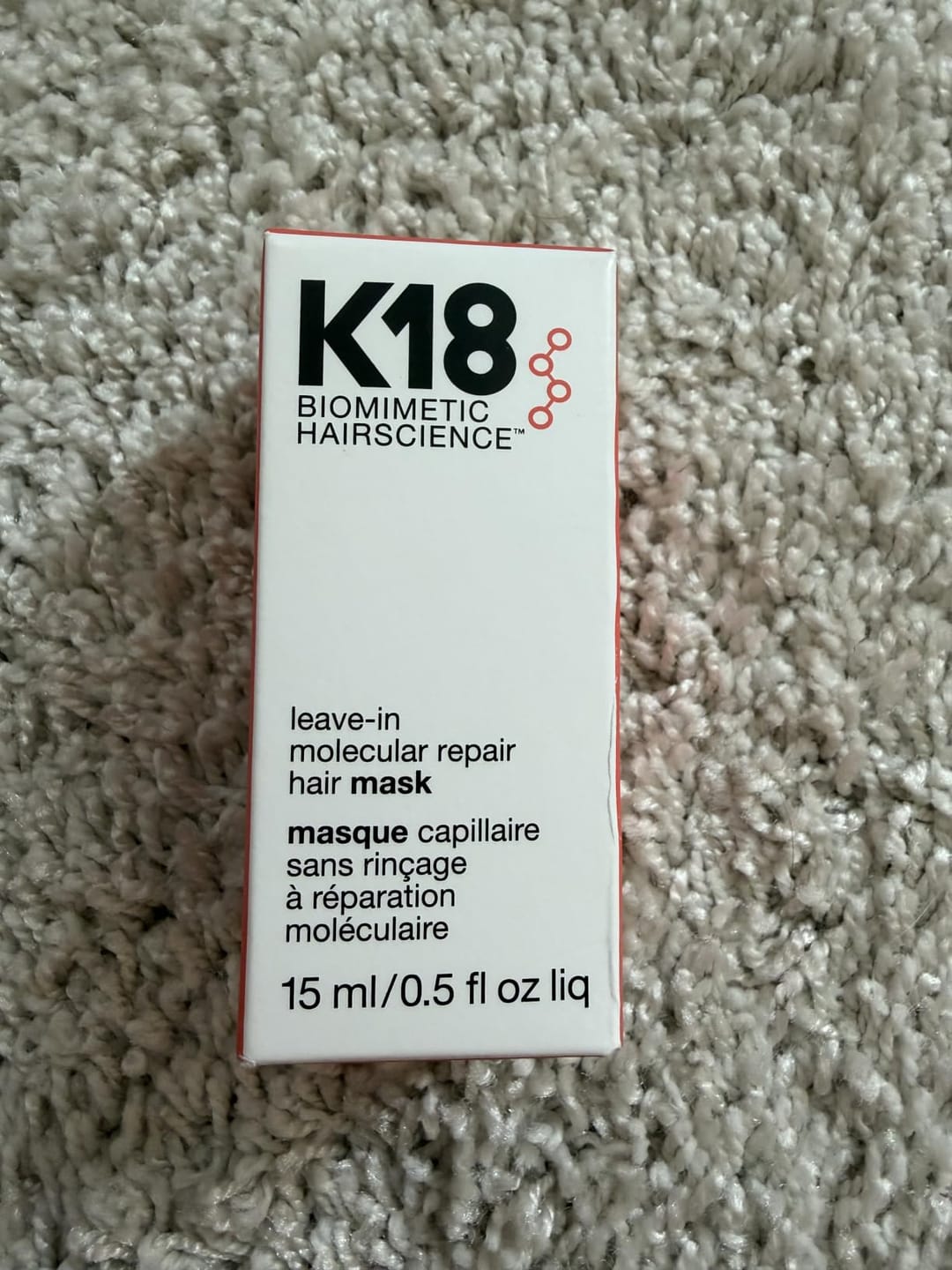 Customer photo review of K18 -  Repair Hair Mask..