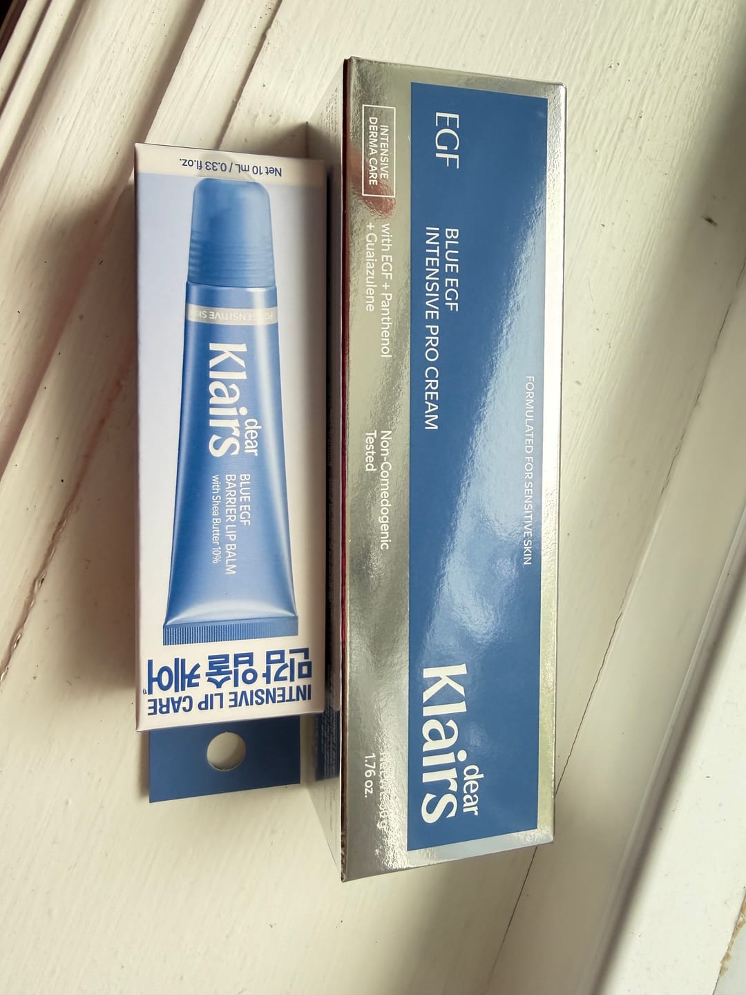 Customer photo review of Blue EGF Barrier Lip Balm