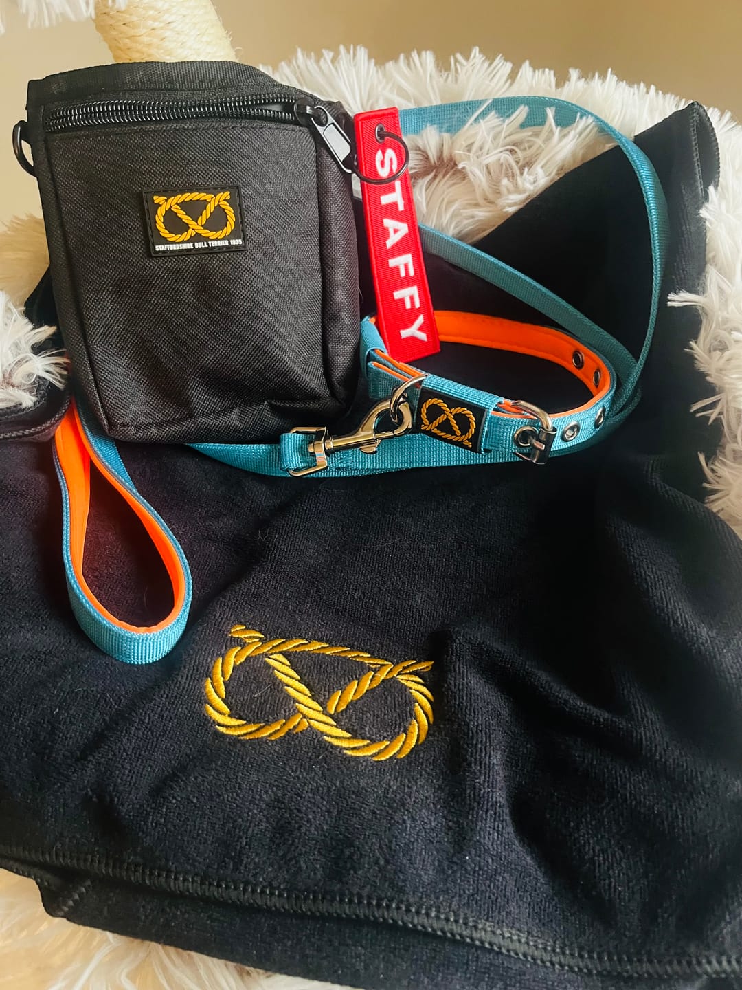 Customer photo review of Staffordshire Bull Terrier 1935® Towel - Black