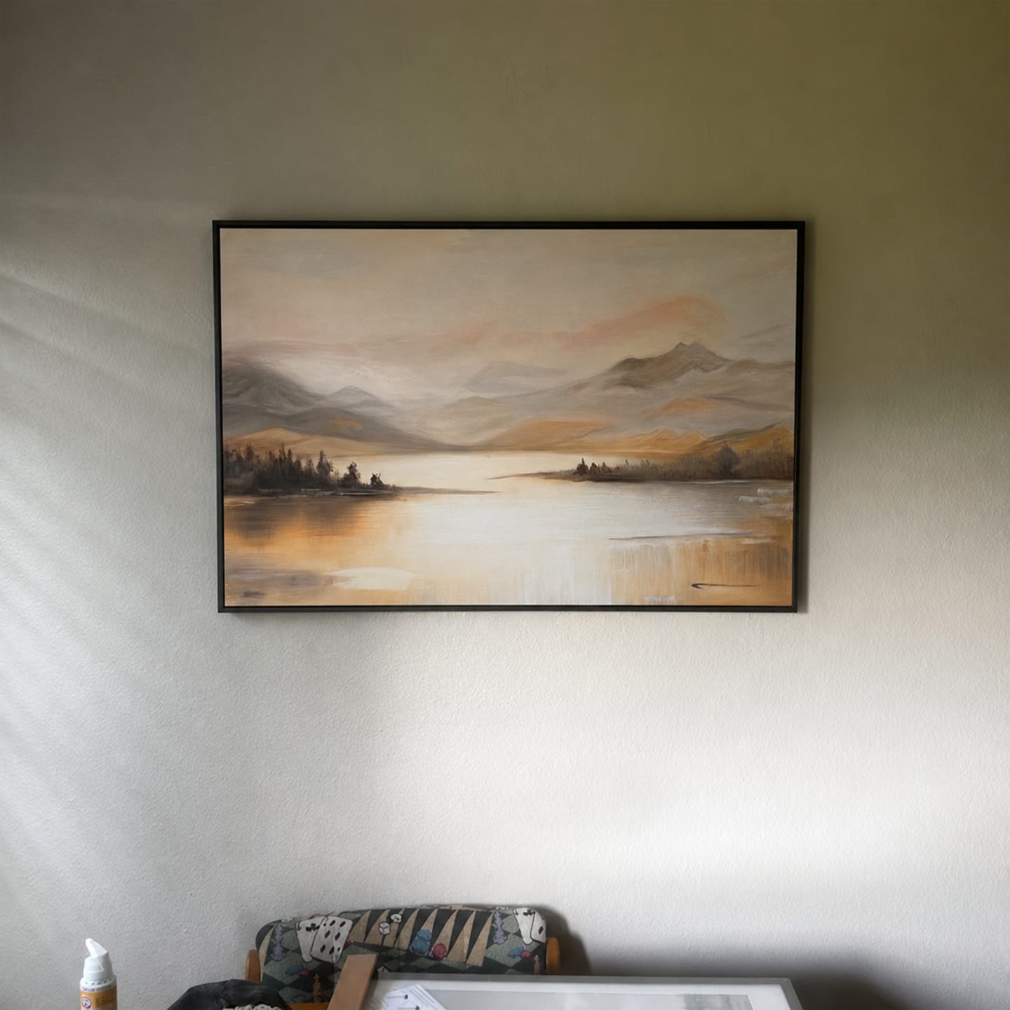 Customer photo review of Abstract Mountain Canvas Art #MO028