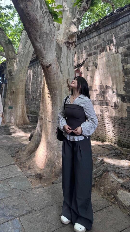 Customer photo review of Ariseism™ Women's Plaid Two-Piece Top