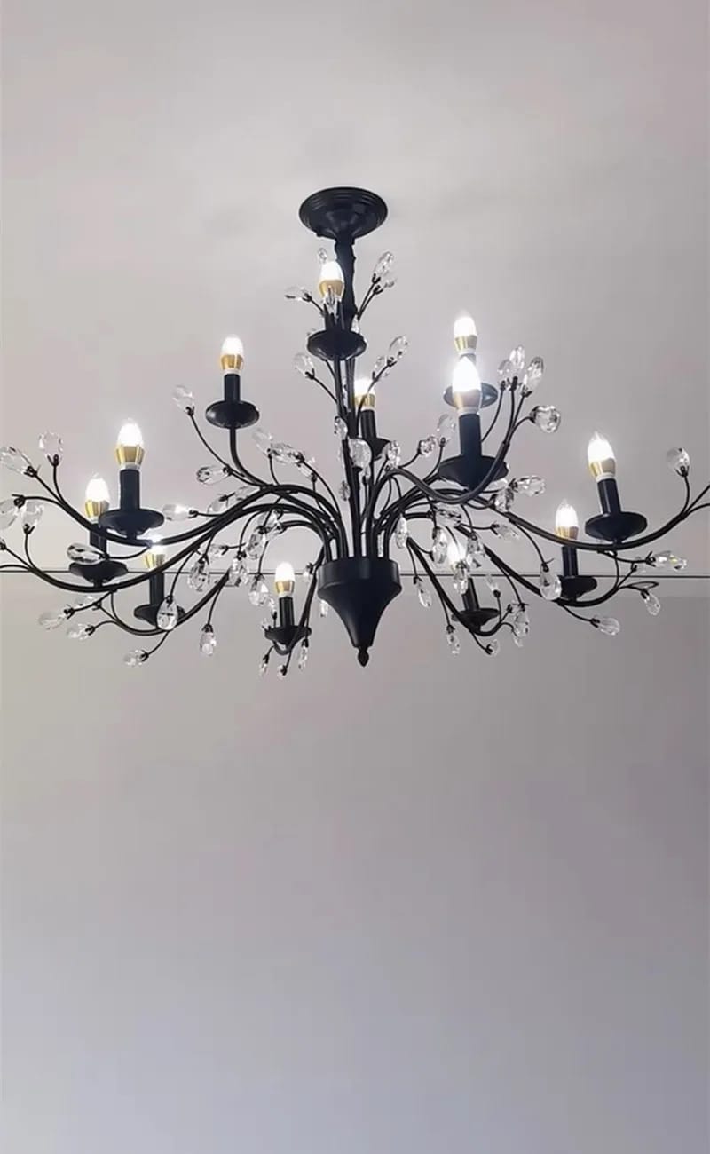 Customer photo review of Legen Crystal Iron Chandelier