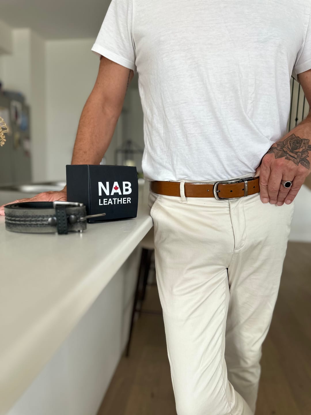 Customer photo review of The Harvey Dent Belt - Reversible Black/Brown 100% Real Leather Belt