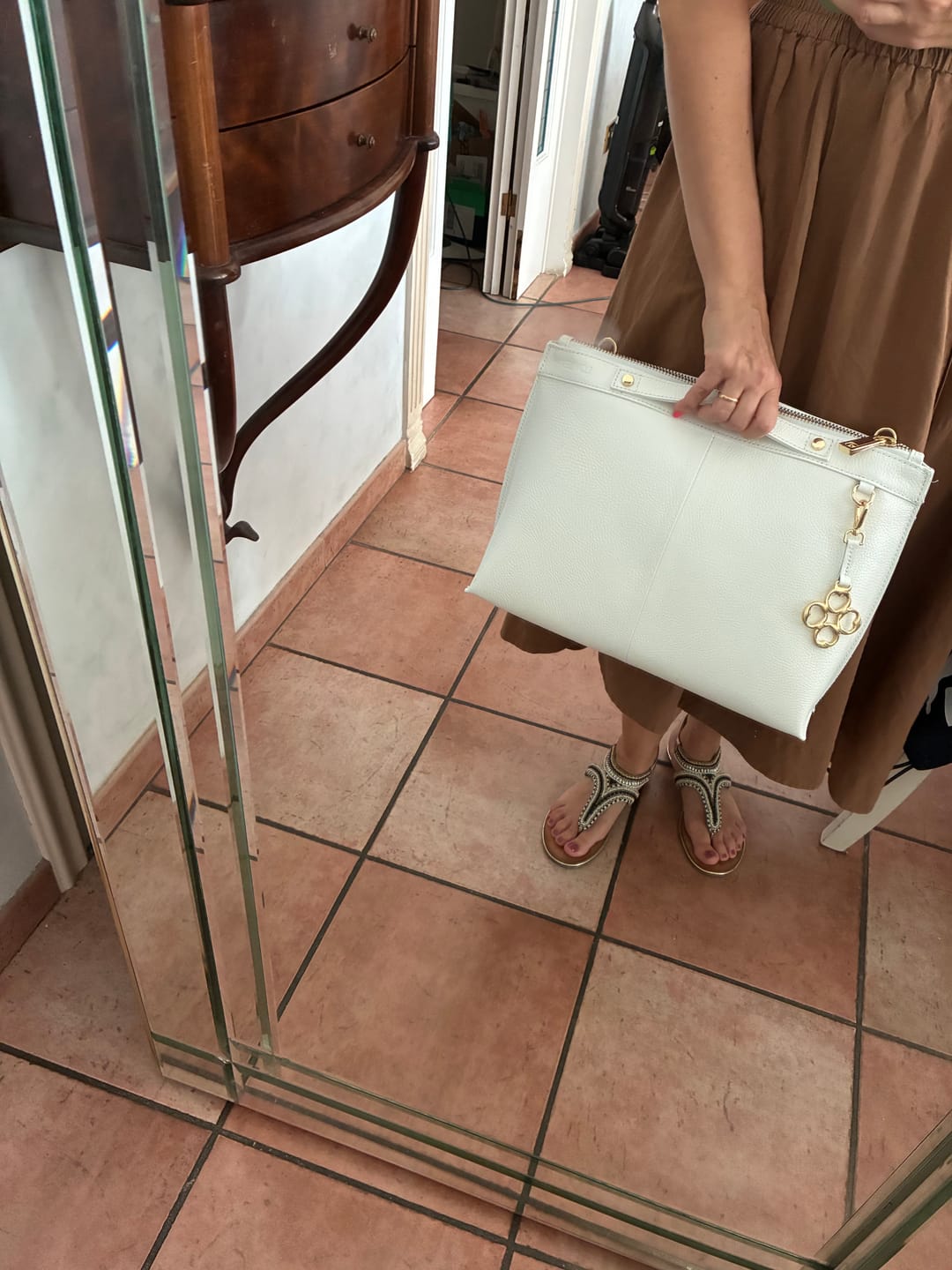 Customer photo review of BORSA SOFY PELLE BIANCO