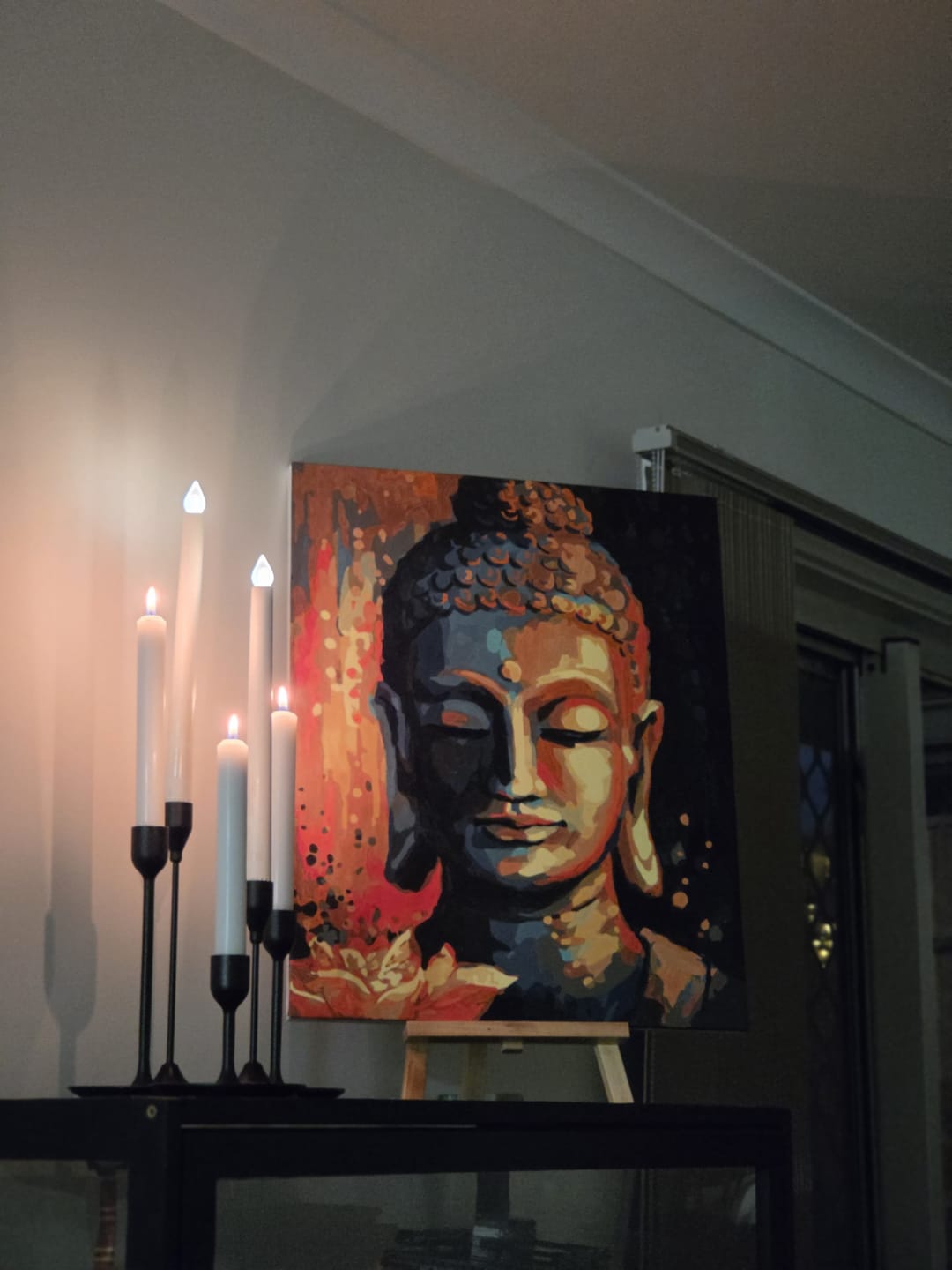 Customer photo review of Buddha with a Flower | Painting by Numbers