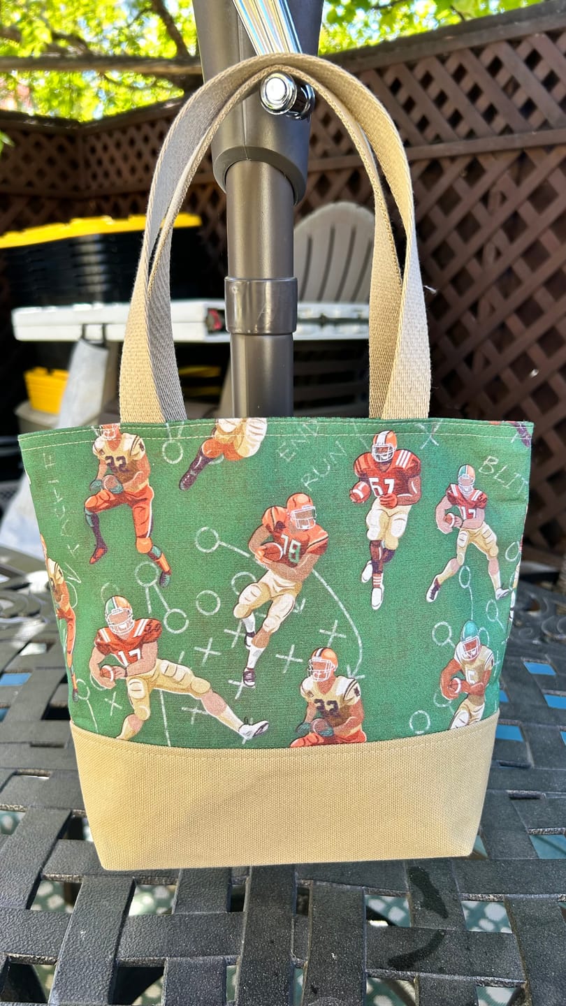 Customer photo review of Touchdown Fabric Collection - Football Players Green