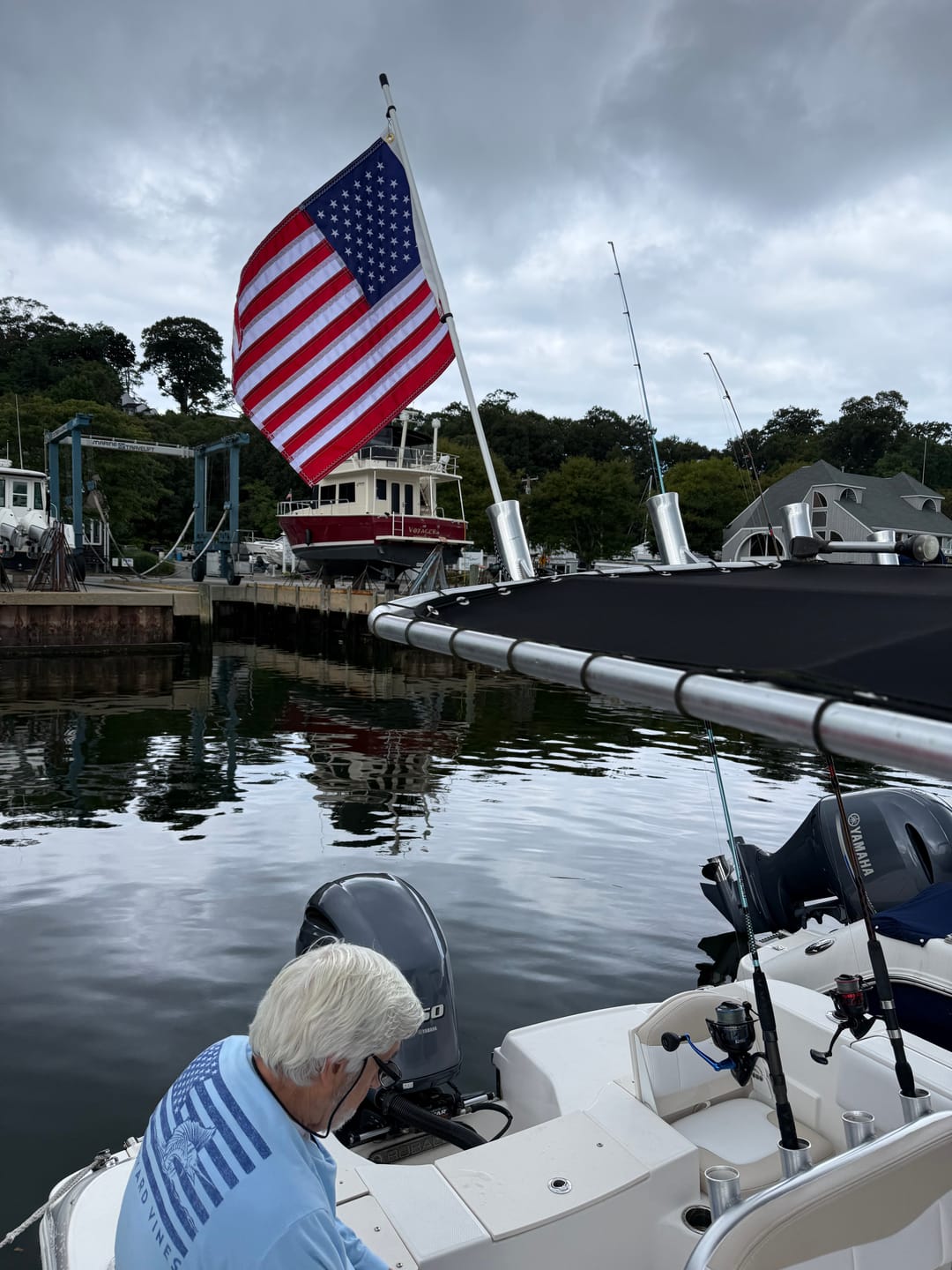 Customer photo review of 16" x 24" Boat Flag Set (Wholesale)