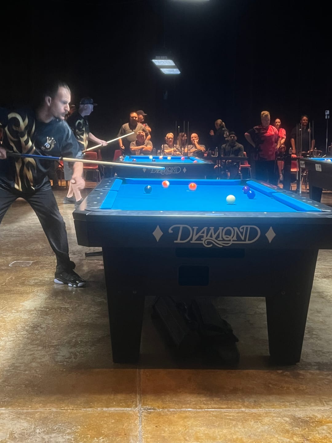 Customer photo review of Frenzidea Luxurious Crown Bowler 8-Ball Billiards Customized Name, Team Name 3D Shirt