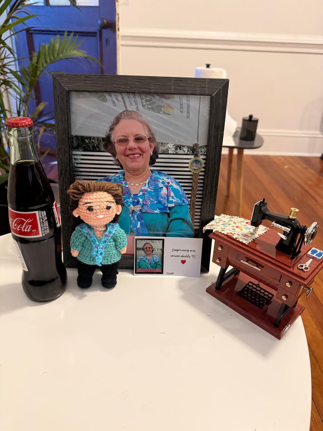 Customer photo review of Tranquil® - Personalized Crochet Doll with Photo Card