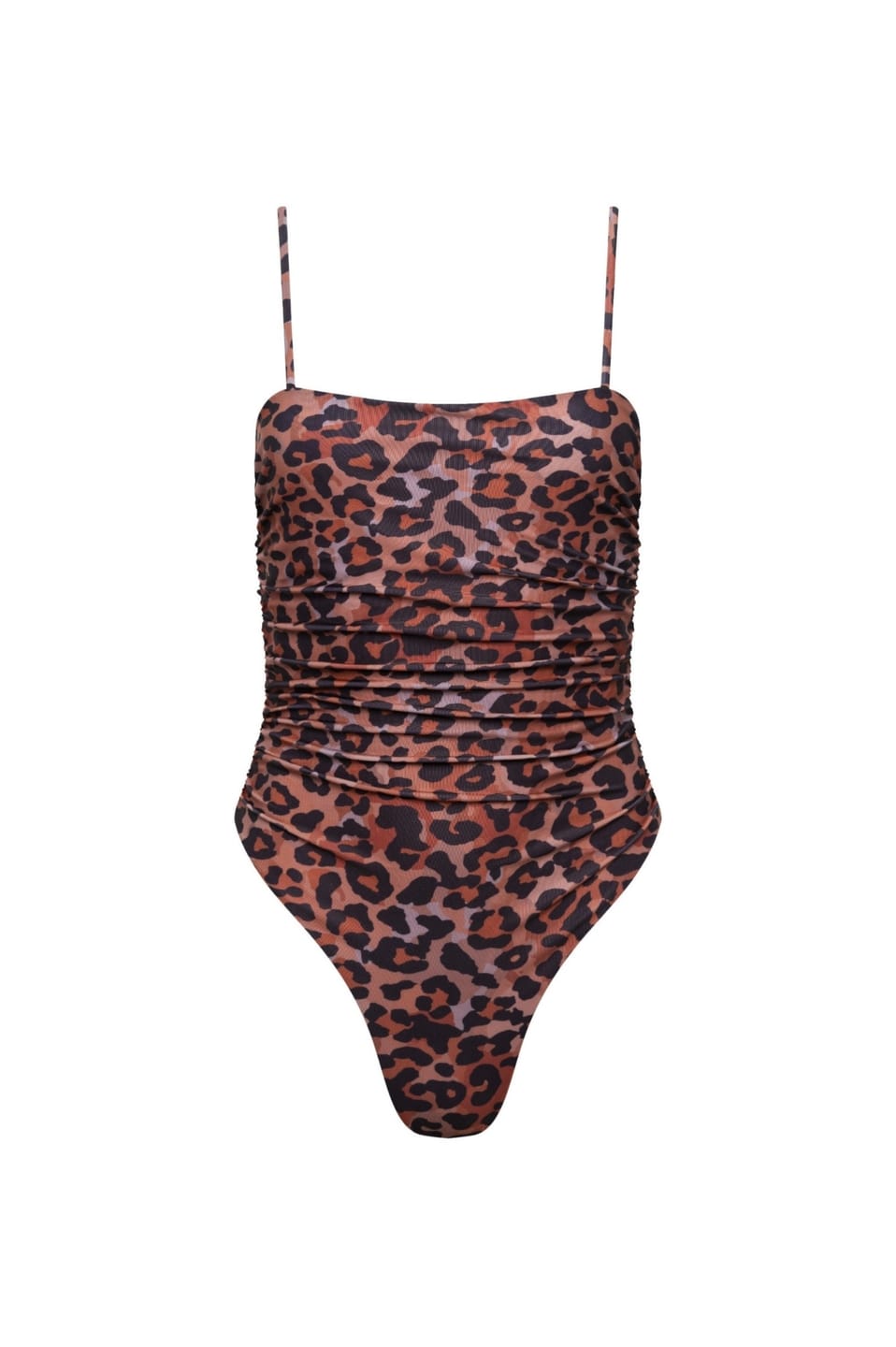 Customer photo review of Seychelles Ruched One Piece Swimsuit – Leopard