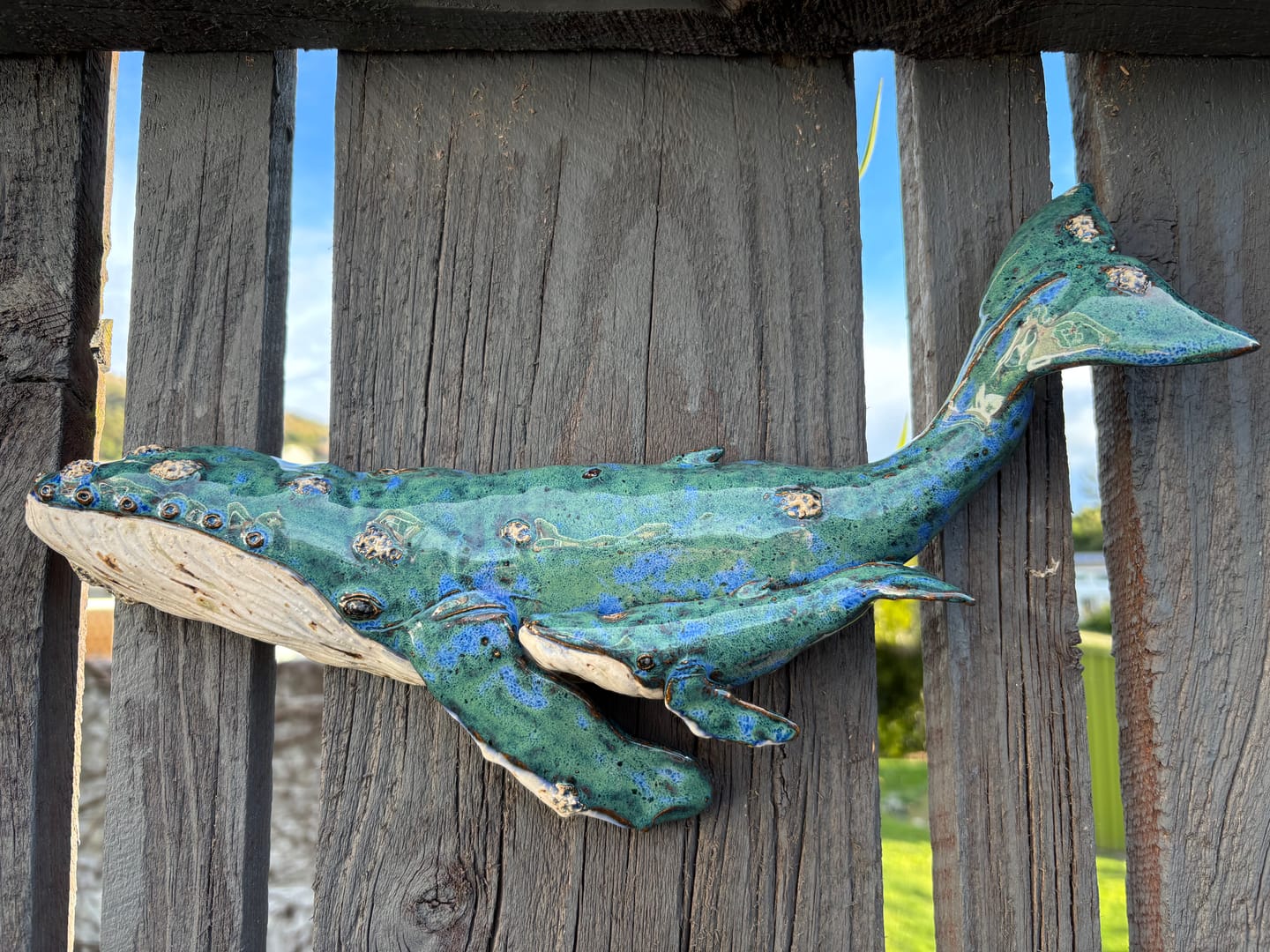 Customer photo review of Abbots Hazy Blue Midfire Brushable Glaze