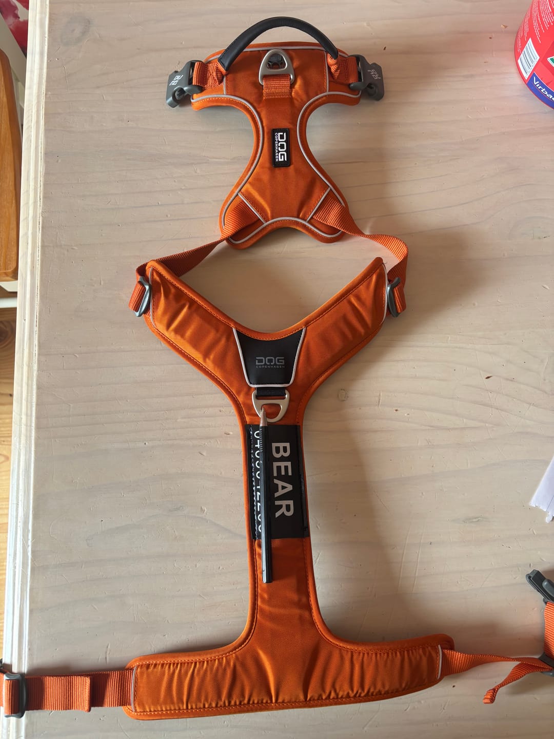 Customer photo review of Custom velcro patch for dog harness