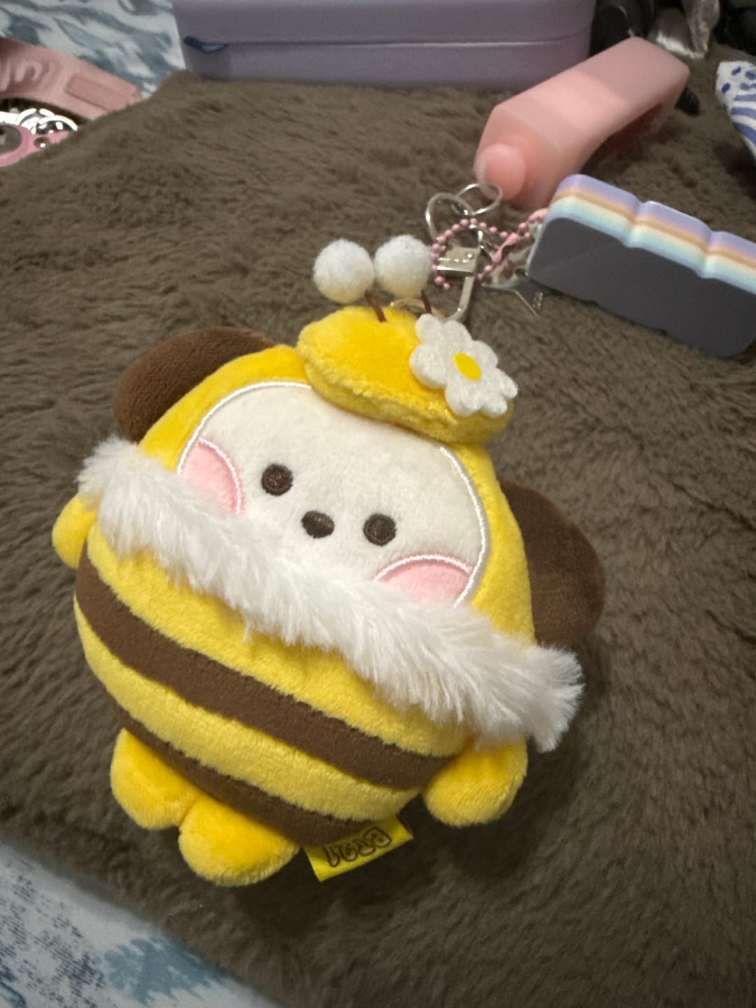 Customer photo review of BT21 - MININI HONEYBEE PLUSH TAPE MEASURE KEYRING