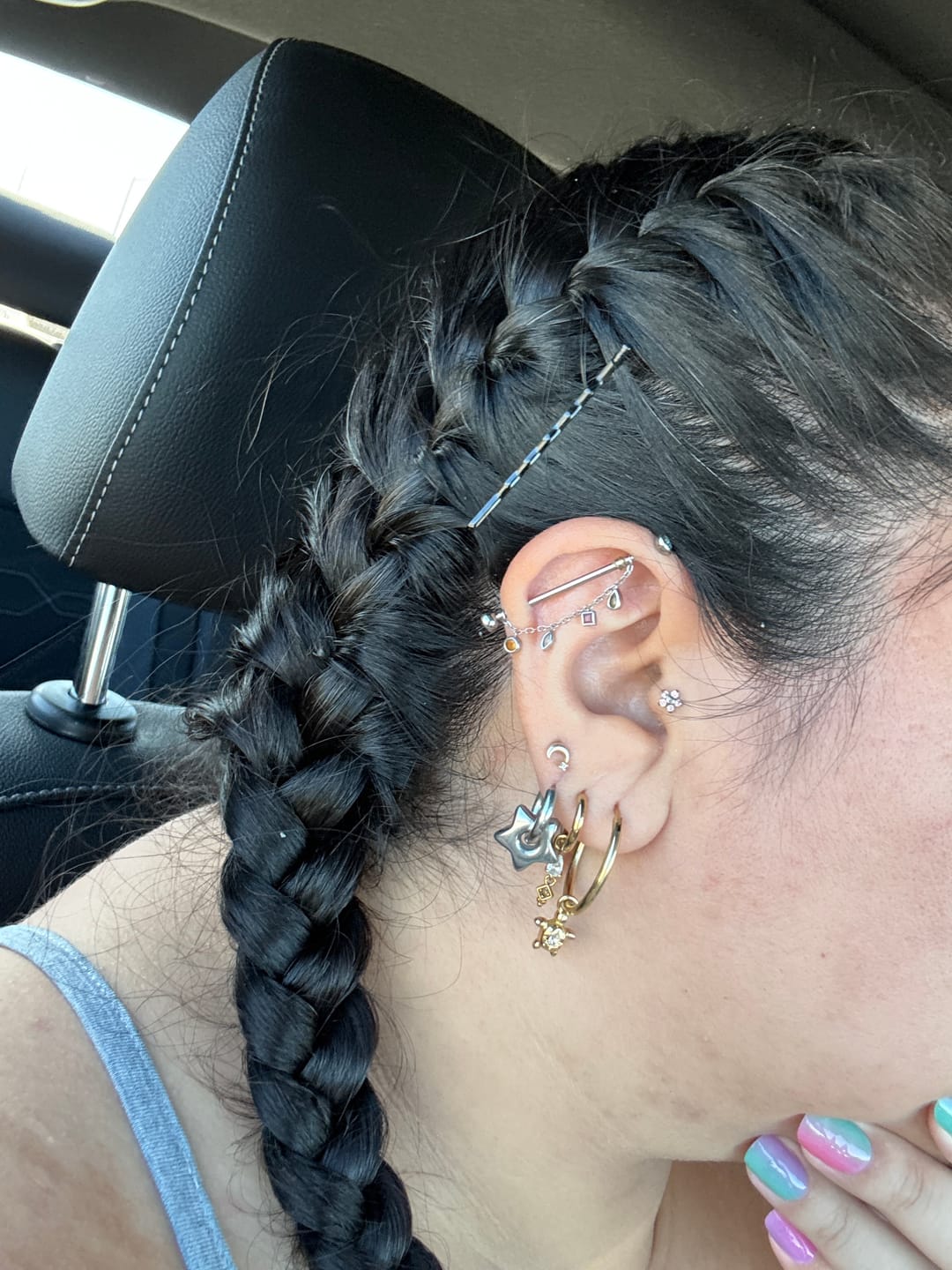 Customer photo review of Sunrise Turtle Earring Charm