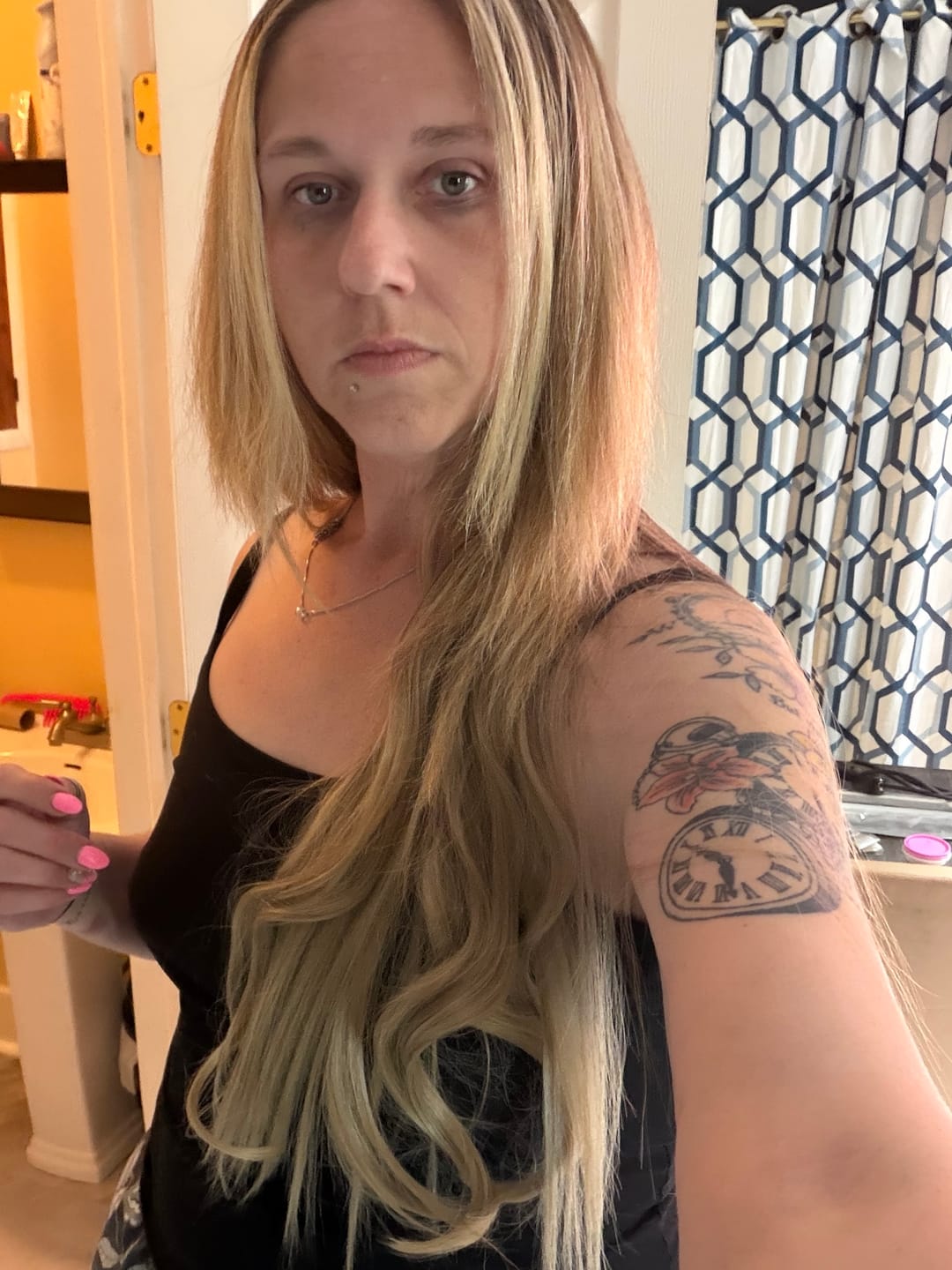 Customer photo review of High Quality Halo Hair Extensions