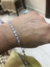 Customer photo review of Soren Curved Wave Rhinestone Adjustable Bangle